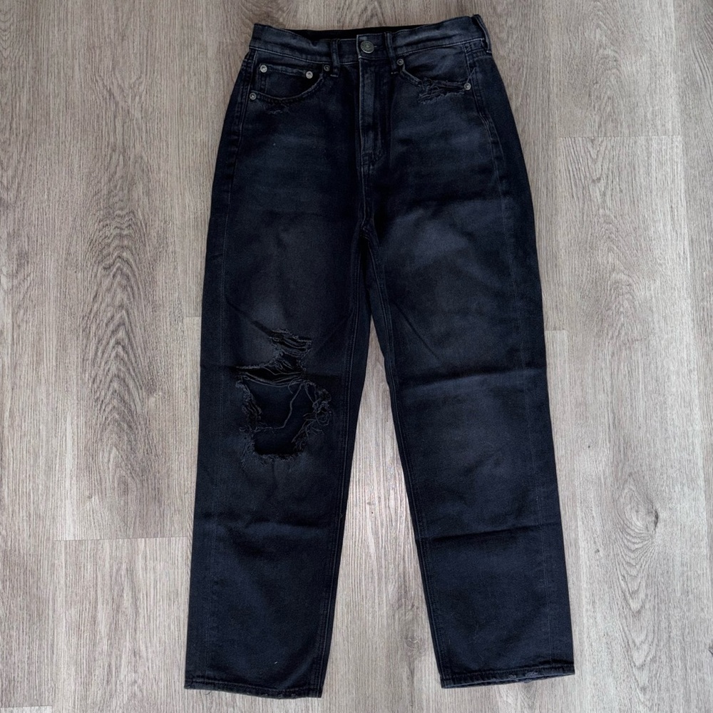 American Eagle Outfitters Black Highest Rise 90s Boyfriend Jeans